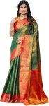 BioEarths Women’s Banarsi Silk With Gold-Toned Zari Jacquard Work Saree 4