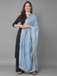 womens Dupatta with golden Zari embroidery