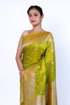 Women Pure Banarasi Silk Kanjivaram Style Blouse Wedding Saree
